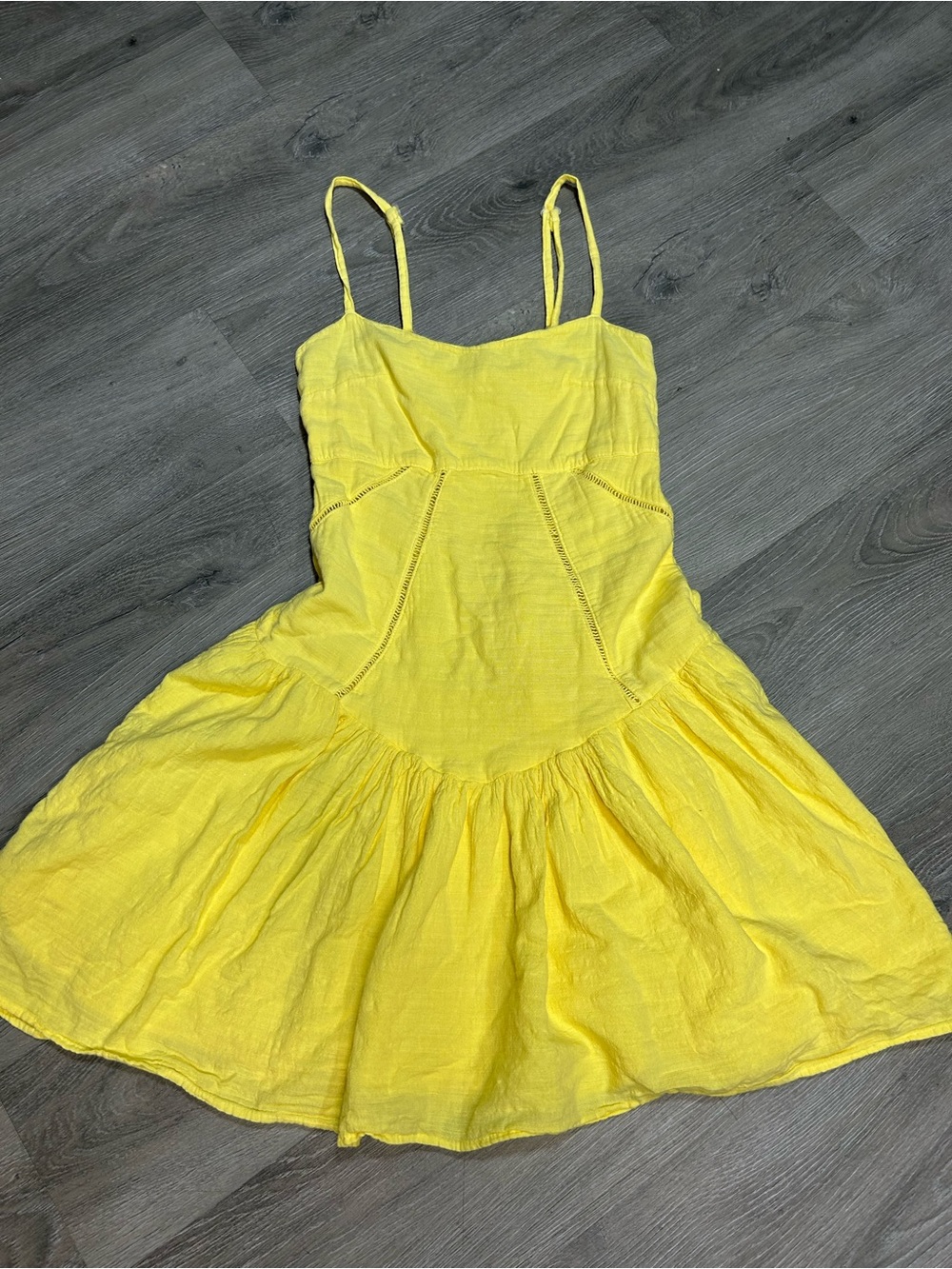 BLANCO by NATURE Yellow Summer Mini Dress Sz S